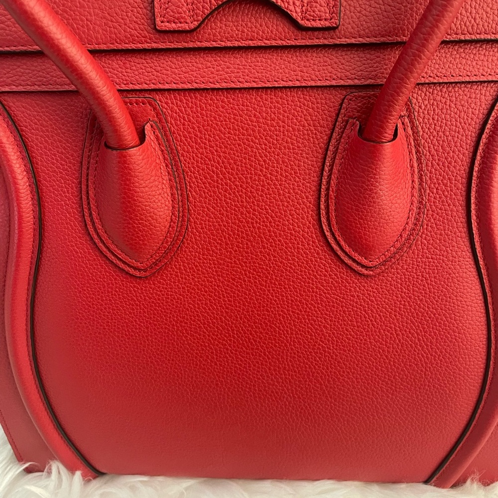 Celine In Pristine Condition Red Mini Luggage Han… - image 4